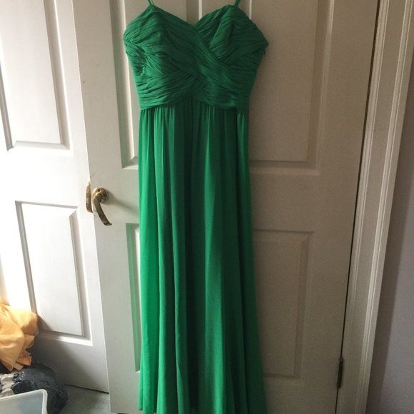 ralph lauren green evening dress